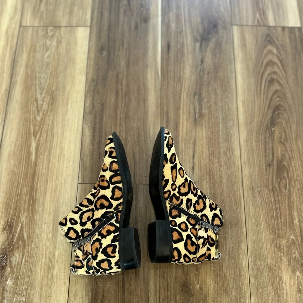 Blondo womens waterproof Tami moto Leopard Print Ankle Boots size 8.5M
